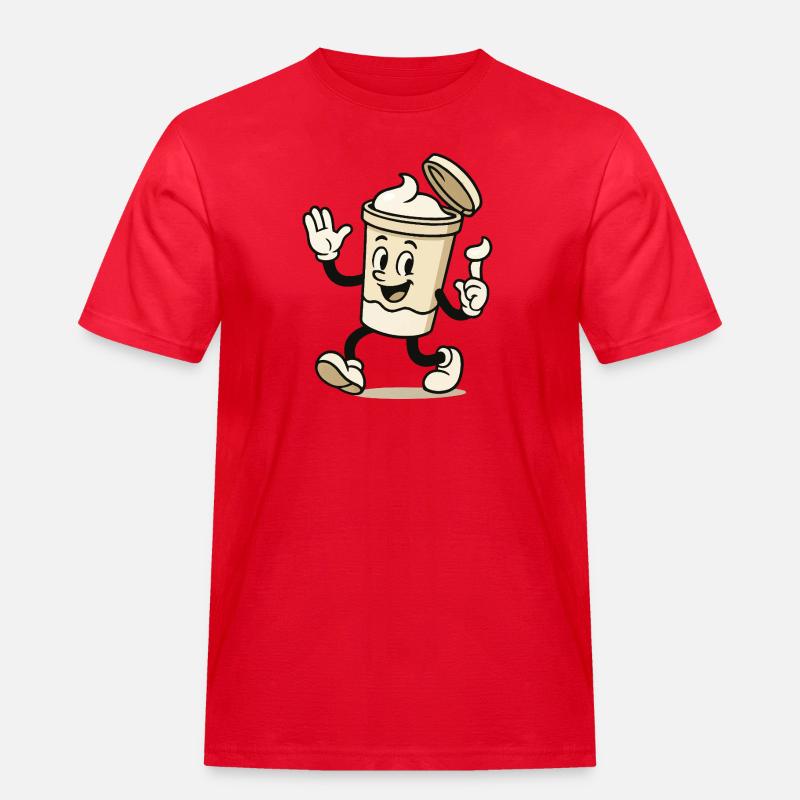 eiscreme becher comic - Männer Workwear T-Shirt - Rot