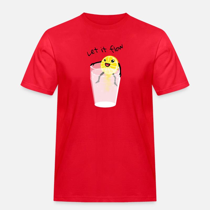 Let-it-flow - Männer Workwear T-Shirt - Rot
