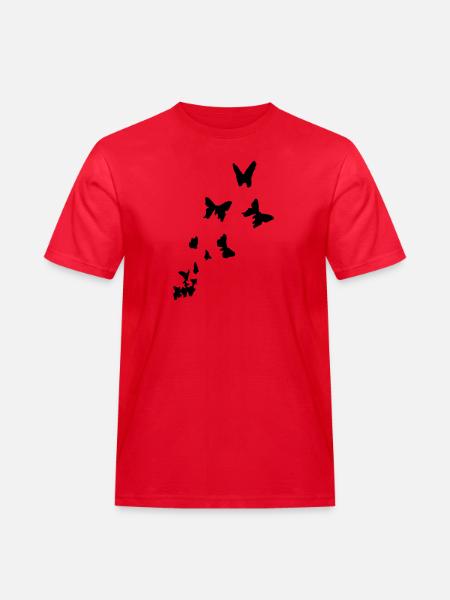 butterfly - schmetterlinge - Männer Workwear T-Shirt - Rot