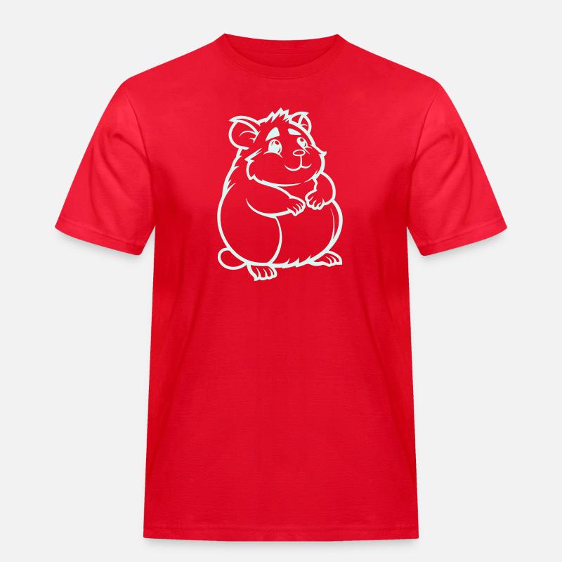 hamster comic tier - Männer Workwear T-Shirt - Rot