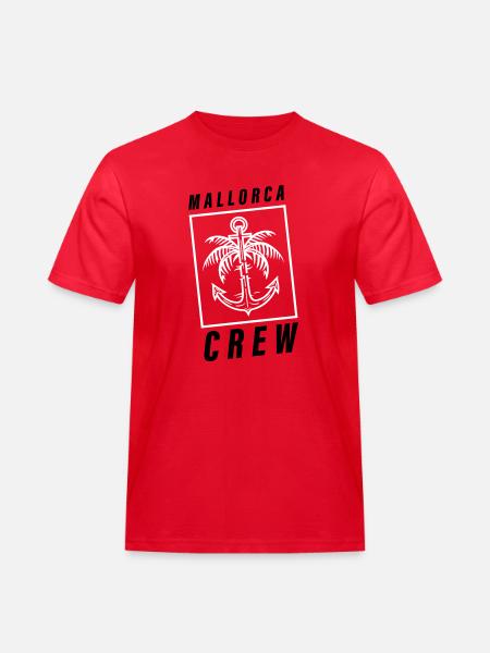 Mallorca Crew Palme Anker - Männer Workwear T-Shirt - Rot