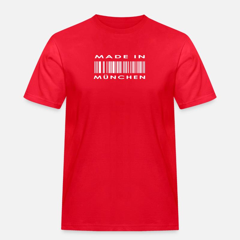München - Männer Workwear T-Shirt - Rot