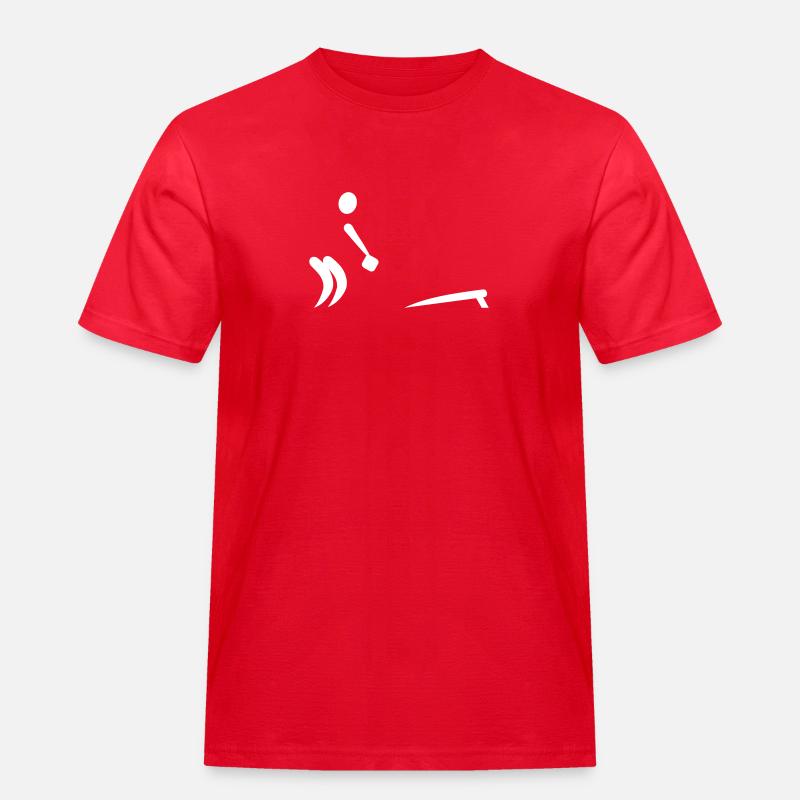 Cornhole - Männer Workwear T-Shirt - Rot