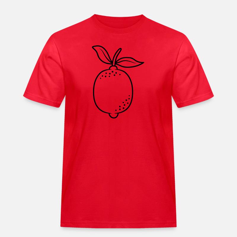 Zitrusfrucht Zitrone Obst - Männer Workwear T-Shirt - Rot