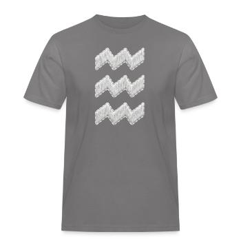 Eindhoven Vibes embroidery look white (printed) - Men's Workwear T-Shirt - grey - Front - AI Model Male 185 dark (185cm)