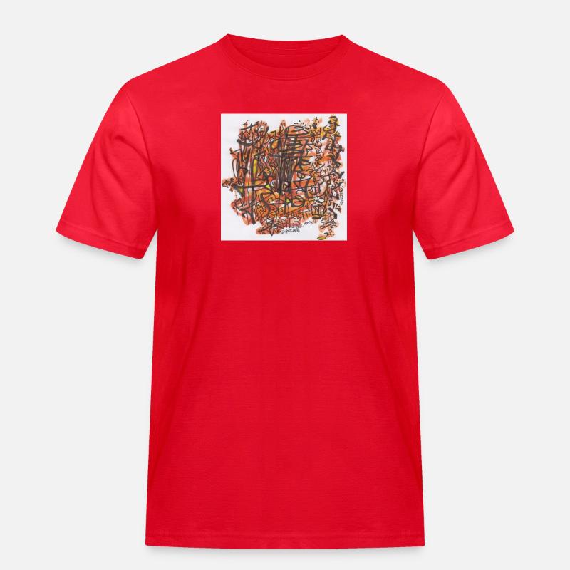 Chakra Lightcodes:Rootchakra - Männer Workwear T-Shirt - Rot