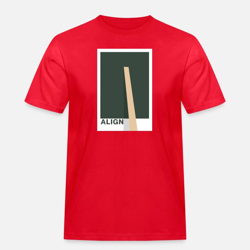 Align –  Design Statement - Männer Workwear T-Shirt - Rot