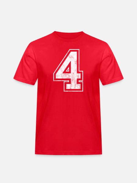 Numéro 4 - T-shirt Workwear homme - rouge