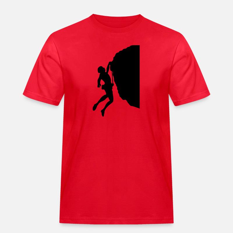 Klettern # 4 - Männer Workwear T-Shirt - Rot