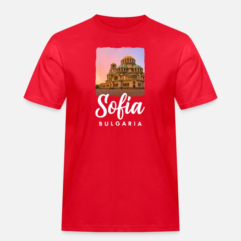 Sofia Bulgarien - Männer Workwear T-Shirt - Rot