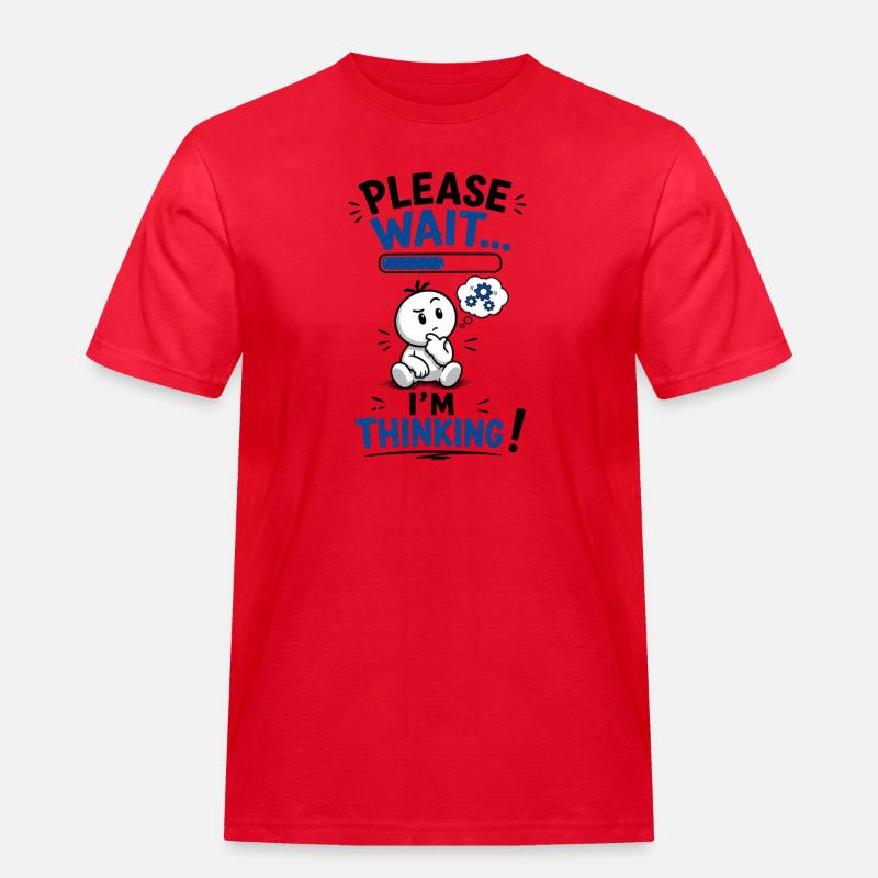 Wait... Loading reflection - Men's Workwear T-Shirt - red