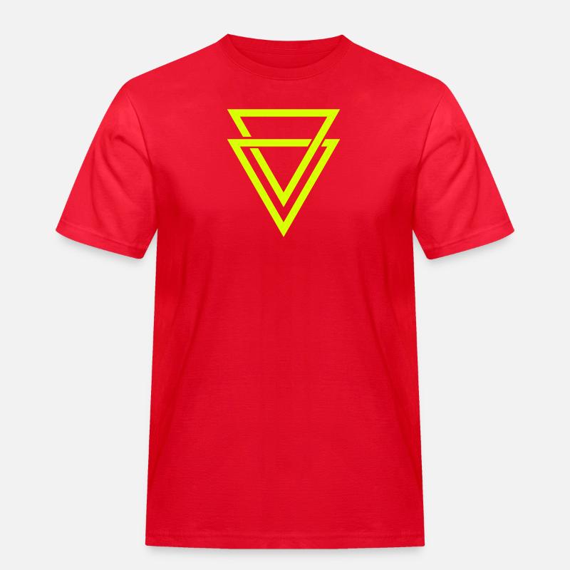 double triangle - Männer Workwear T-Shirt - Rot
