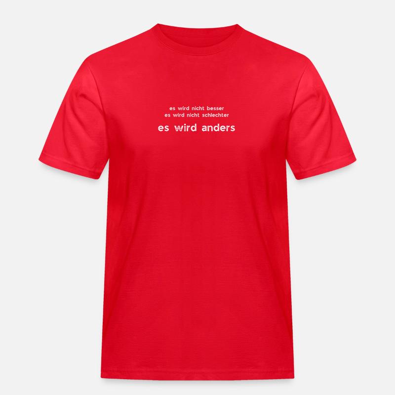 eswirdanders - Männer Workwear T-Shirt - Rot