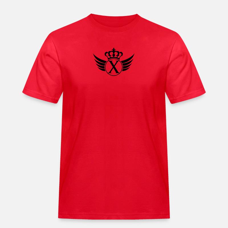 Buchstabe X Blazon - Männer Workwear T-Shirt - Rot