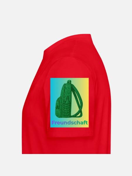 Freundschaft Glitzer Rucksack grün - Männer Workwear T-Shirt - Rot