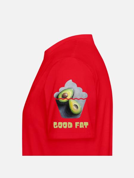 Avocado Print with Whimsical Cupcake Motif - Men's Workwear T-Shirt - red