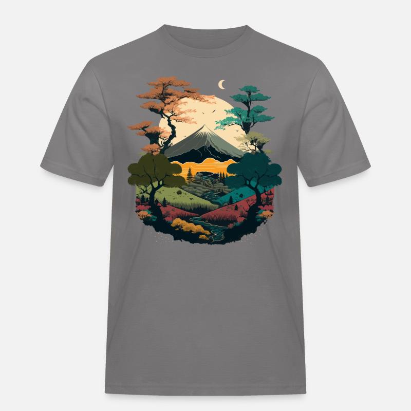 Illustration im Querformat - Männer Workwear T-Shirt - Grau