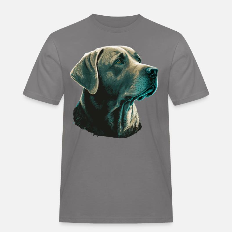 Bright Labrador Retriever - Männer Workwear T-Shirt - Grau