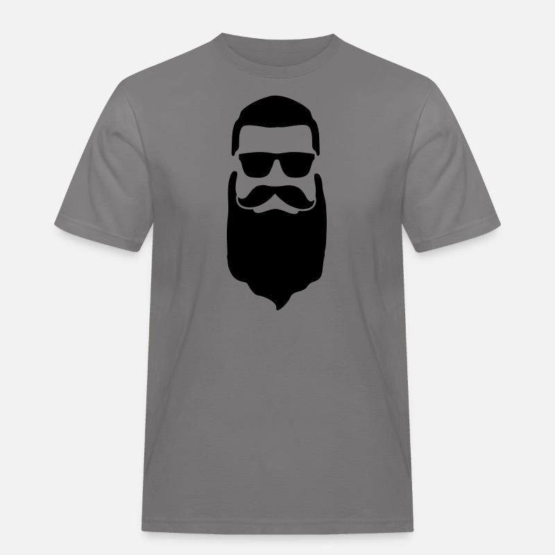 Bart - Männer Workwear T-Shirt - Grau