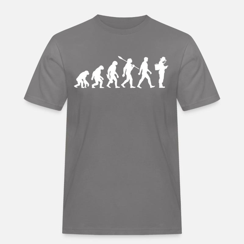 Evolution - Beekeepers - Bees - Beekeeping - Men's Workwear T-Shirt - grey