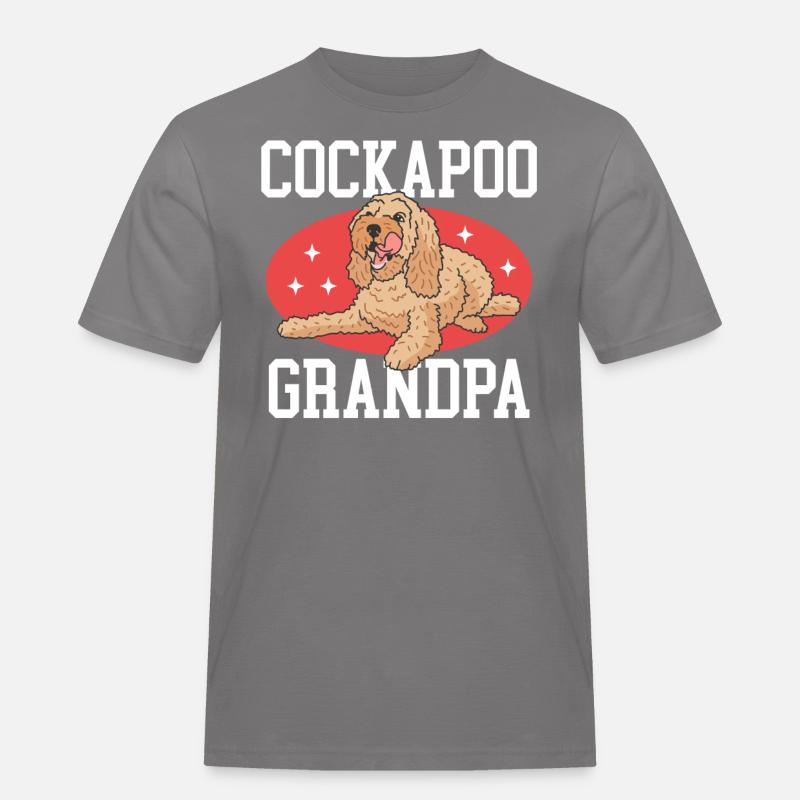 Cockapoo Grandpa | Hunde Hundebesitzer Geschenk - Männer Workwear T-Shirt - Grau