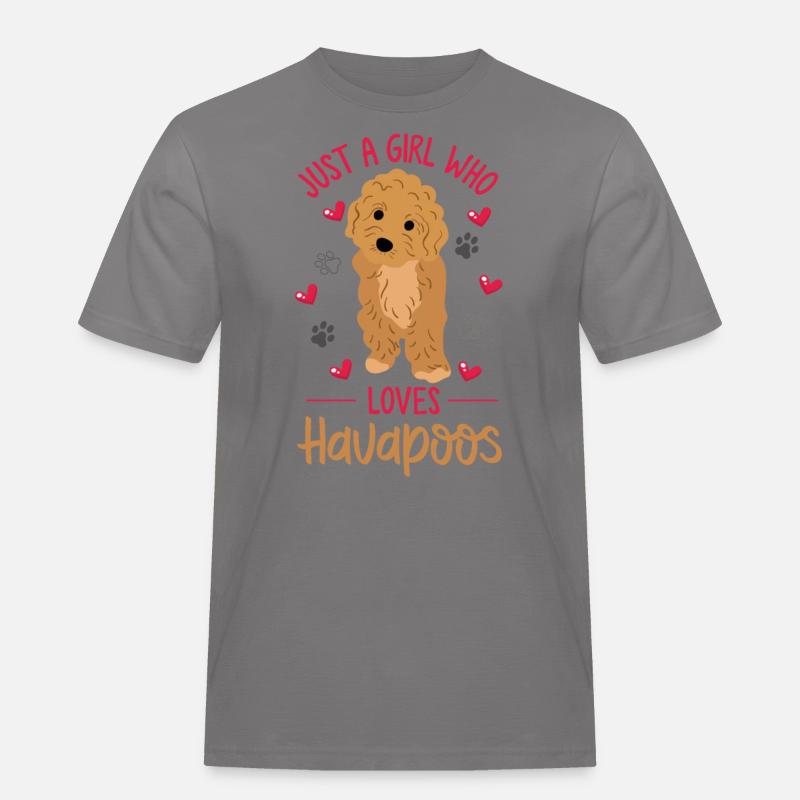 havapoo, havapoo havapoo mother, Havanese, - Men's Workwear T-Shirt - grey