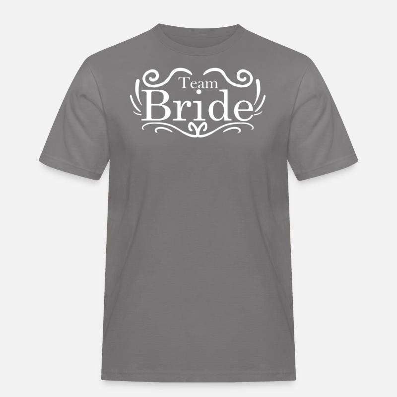 Team Bride - Männer Workwear T-Shirt - Grau