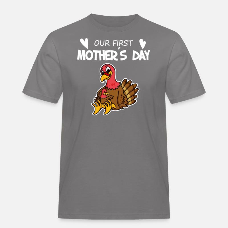 Muttertag Geschenk - Unser erster Muttertag - Männer Workwear T-Shirt - Grau