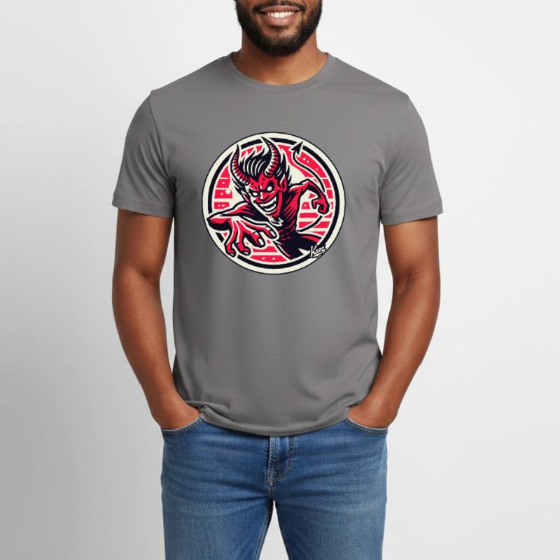 Agile Evil Devilish Devil Devil Devil Men's Workwear T-Shirt