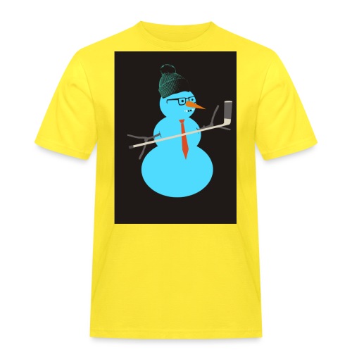 Hockey snowman - Miesten Workwear t-paita