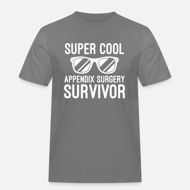 Appendicitis appendix surgery inflammation - Men's Workwear T-Shirt - grey
