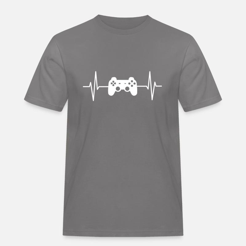 Gaming Controller - Männer Workwear T-Shirt - Grau