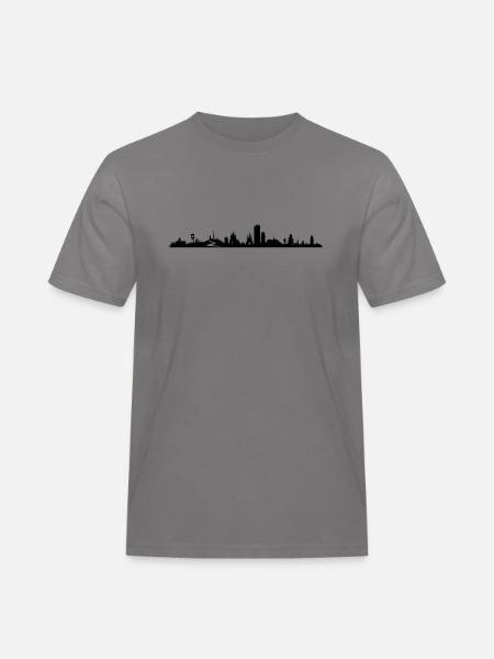 Skyline - Thüringen - Männer Workwear T-Shirt - Grau