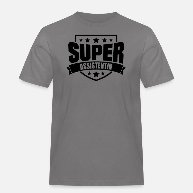 Super Assistentin - Männer Workwear T-Shirt - Grau