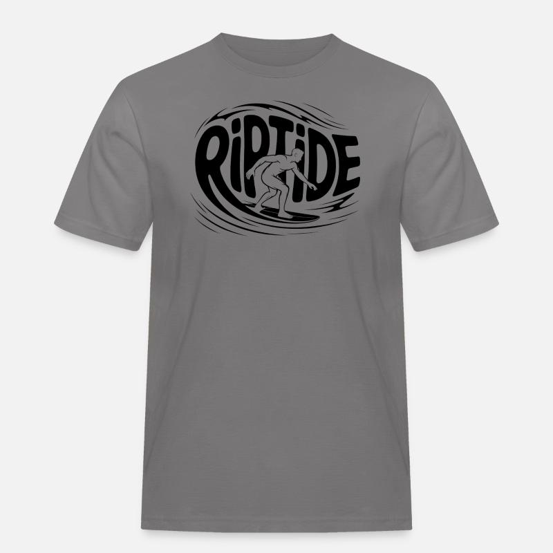 Riptide - Cooles Surfer-Logo - Männer Workwear T-Shirt - Grau