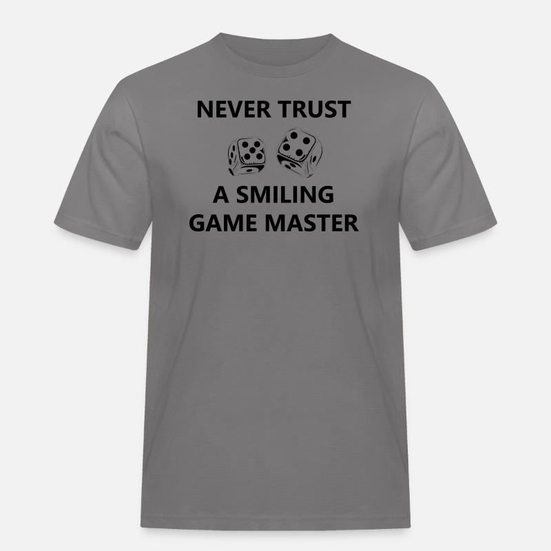 boardgame chess backgammon game night - Männer Workwear T-Shirt - Grau