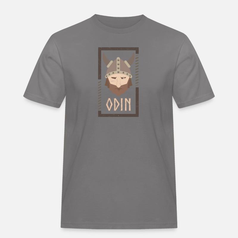 Odin Wikinger Viking Geschenkidee - Männer Workwear T-Shirt - Grau
