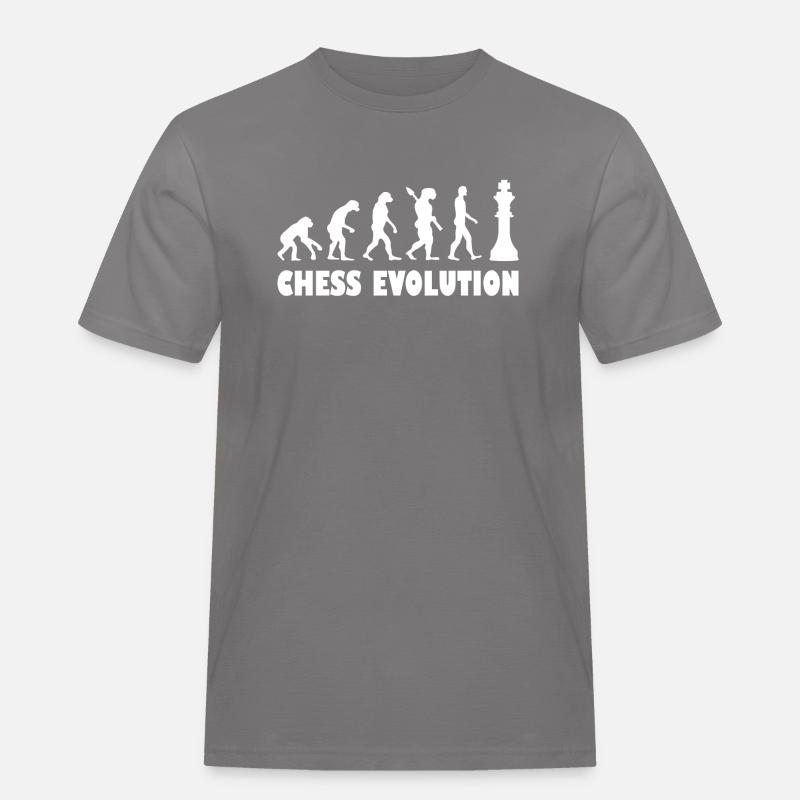 Chess Evolution - White - Männer Workwear T-Shirt - Grau