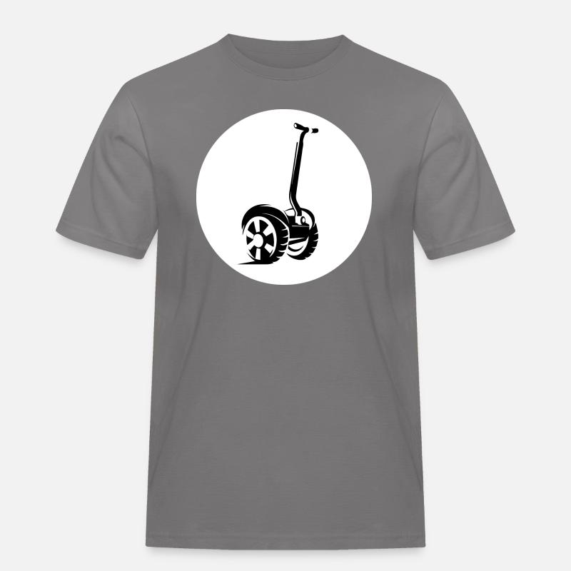 E-Scooter E-Roller Scooter - Männer Workwear T-Shirt - Grau