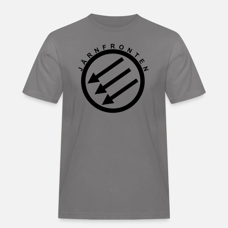 Järnfronten / Eiserne Front / Iron Front - Männer Workwear T-Shirt - Grau