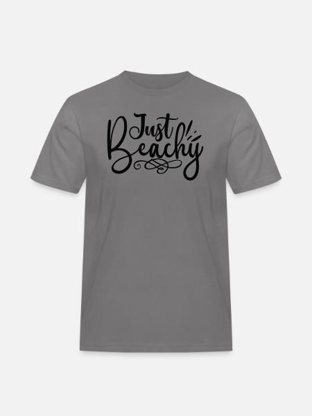 Just Beachy - Men's Workwear T-Shirt - grey