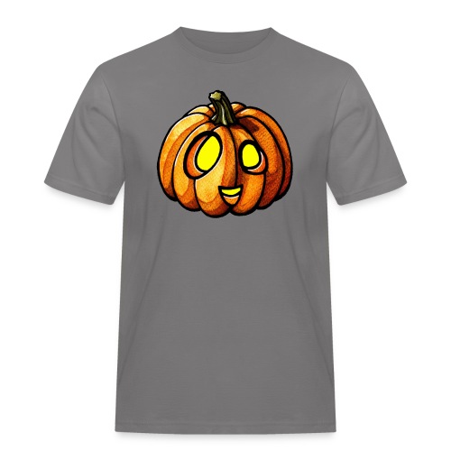 Pumpkin Halloween watercolor scribblesirii - Arbets-T-shirt herr