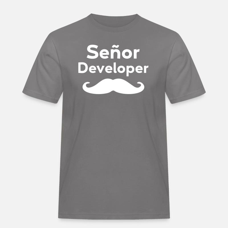 Señor – Senior Developer - Männer Workwear T-Shirt - Grau
