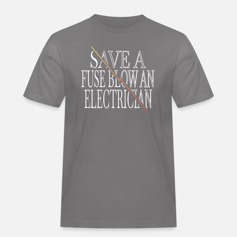lineman computer electrical engineering profession - Männer Workwear T-Shirt - Grau