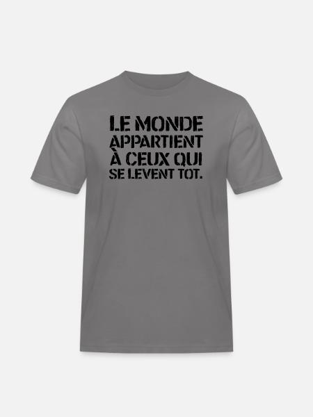 Citation - Le Monde - T-shirt Workwear homme - gris