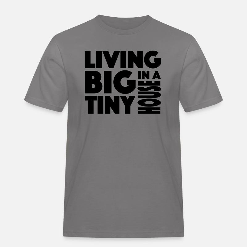 Tiny House - Männer Workwear T-Shirt - Grau