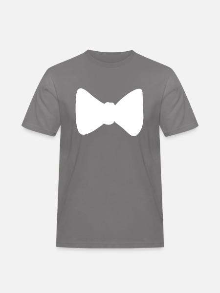 bow symbol clothing shape - Men's Workwear T-Shirt - grey