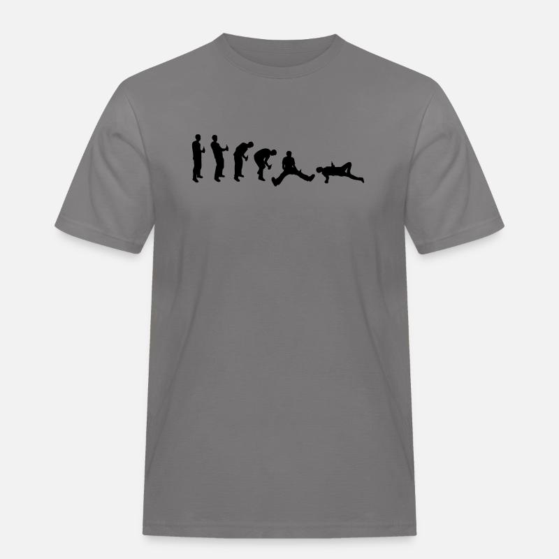 Drunk evolution - Men's Workwear T-Shirt - grey