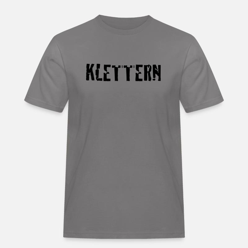 klettern - Männer Workwear T-Shirt - Grau
