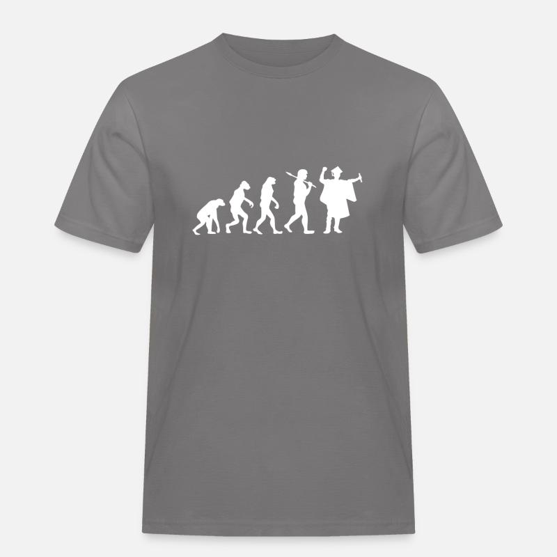Graduierung - Evolution - Geschenk - Männer Workwear T-Shirt - Grau